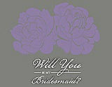 Front View Thumbnail - Passion & Charcoal Gray Will You Be My Bridesmaid Card - Flowers