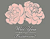 Front View Thumbnail - Primrose & Charcoal Gray Will You Be My Bridesmaid Card - Flowers