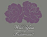 Front View Thumbnail - Smashing & Charcoal Gray Will You Be My Bridesmaid Card - Flowers