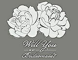 Front View Thumbnail - Starlight & Charcoal Gray Will You Be My Bridesmaid Card - Flowers