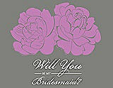 Front View Thumbnail - Tulip & Charcoal Gray Will You Be My Bridesmaid Card - Flowers