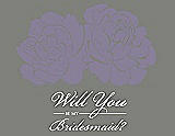 Front View Thumbnail - Wisteria & Charcoal Gray Will You Be My Bridesmaid Card - Flowers