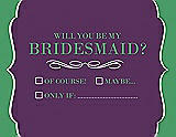 Front View Thumbnail - African Violet & Juniper Will You Be My Bridesmaid Card - Checkbox
