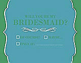 Front View Thumbnail - Aquamarine & Juniper Will You Be My Bridesmaid Card - Checkbox
