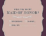Front View Thumbnail - Pearl Pink & Italian Plum Will You Be My Maid of Honor Card - Checkbox