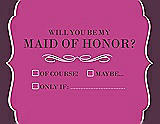 Front View Thumbnail - American Beauty & Italian Plum Will You Be My Maid of Honor Card - Checkbox