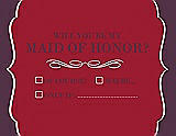 Front View Thumbnail - Barcelona & Italian Plum Will You Be My Maid of Honor Card - Checkbox