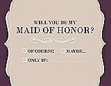 Front View Thumbnail - Cameo & Italian Plum Will You Be My Maid of Honor Card - Checkbox