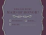 Front View Thumbnail - Lavender & Italian Plum Will You Be My Maid of Honor Card - Checkbox
