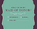 Front View Thumbnail - Meadow & Italian Plum Will You Be My Maid of Honor Card - Checkbox