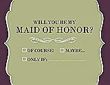 Front View Thumbnail - Mint & Italian Plum Will You Be My Maid of Honor Card - Checkbox