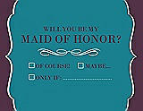 Front View Thumbnail - Niagara & Italian Plum Will You Be My Maid of Honor Card - Checkbox