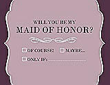 Front View Thumbnail - Quartz & Italian Plum Will You Be My Maid of Honor Card - Checkbox