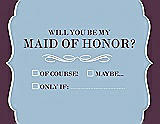 Front View Thumbnail - Slate & Italian Plum Will You Be My Maid of Honor Card - Checkbox