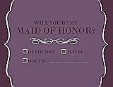 Front View Thumbnail - Smashing & Italian Plum Will You Be My Maid of Honor Card - Checkbox