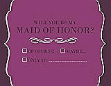 Front View Thumbnail - Sugar Plum & Italian Plum Will You Be My Maid of Honor Card - Checkbox