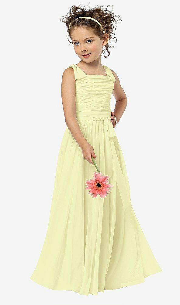 Front View - Butter Yellow Flower Girl Style FL4033