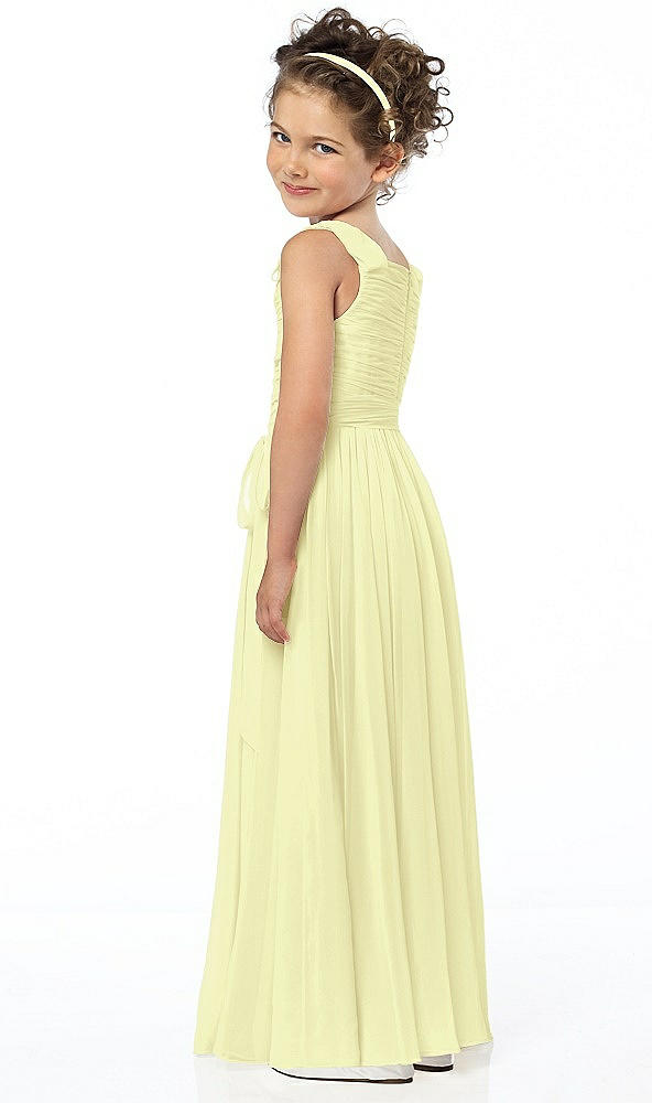 Back View - Butter Yellow Flower Girl Style FL4033