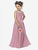 Front View Thumbnail - Dusty Pink Flower Girl Style FL4033