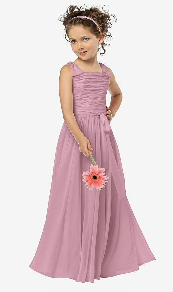 Front View - Dusty Pink Flower Girl Style FL4033