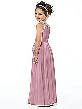 Rear View Thumbnail - Dusty Pink Flower Girl Style FL4033