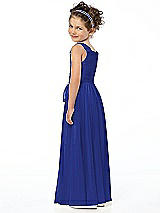 Rear View Thumbnail - Cobalt Blue Flower Girl Style FL4033