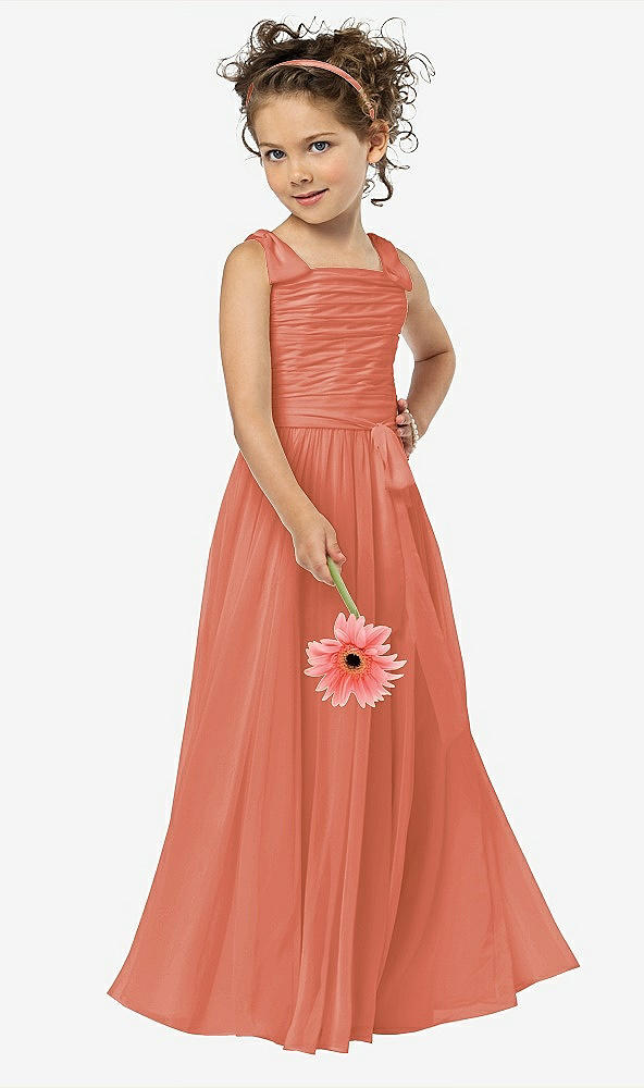 Front View - Terracotta Copper Flower Girl Style FL4033