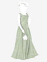 Front View Thumbnail - Vintage Primrose Sage Flower Girl Style FL4033