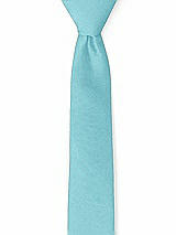 Front View Thumbnail - Aquamarine Peau de Soie Narrow Ties by After Six