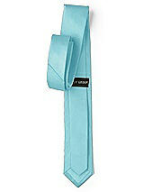 Rear View Thumbnail - Aquamarine Peau de Soie Narrow Ties by After Six