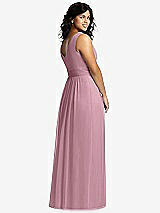 Alt View 2 Thumbnail - Dusty Pink Sleeveless Draped Chiffon Maxi Dress with Front Slit