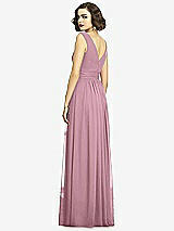 Alt View 5 Thumbnail - Dusty Pink Sleeveless Draped Chiffon Maxi Dress with Front Slit