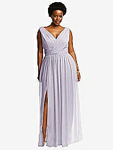 Front View Thumbnail - Moondance Sleeveless Draped Chiffon Maxi Dress with Front Slit