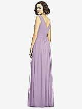 Alt View 5 Thumbnail - Pale Purple Sleeveless Draped Chiffon Maxi Dress with Front Slit