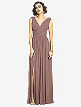 Alt View 3 Thumbnail - Sienna Sleeveless Draped Chiffon Maxi Dress with Front Slit