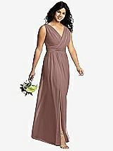 Alt View 4 Thumbnail - Sienna Sleeveless Draped Chiffon Maxi Dress with Front Slit