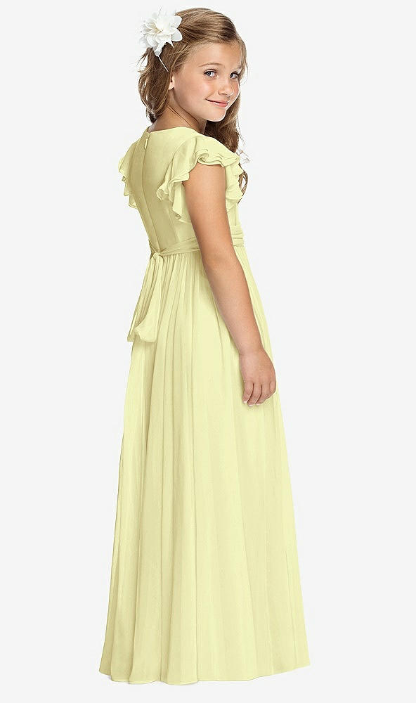 Back View - Butter Yellow Flower Girl Dress FL4038