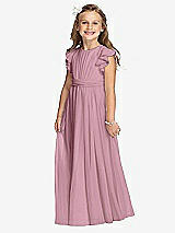 Front View Thumbnail - Dusty Pink Flower Girl Dress FL4038