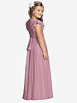 Rear View Thumbnail - Dusty Pink Flower Girl Dress FL4038