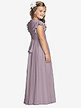 Rear View Thumbnail - Lilac Dusk Flower Girl Dress FL4038