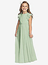 Front View Thumbnail - Celadon Flower Girl Dress FL4038