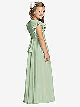 Rear View Thumbnail - Celadon Flower Girl Dress FL4038