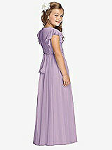 Rear View Thumbnail - Pale Purple Flower Girl Dress FL4038