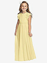 Front View Thumbnail - Pale Yellow Flower Girl Dress FL4038