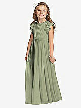 Front View Thumbnail - Sage Flower Girl Dress FL4038