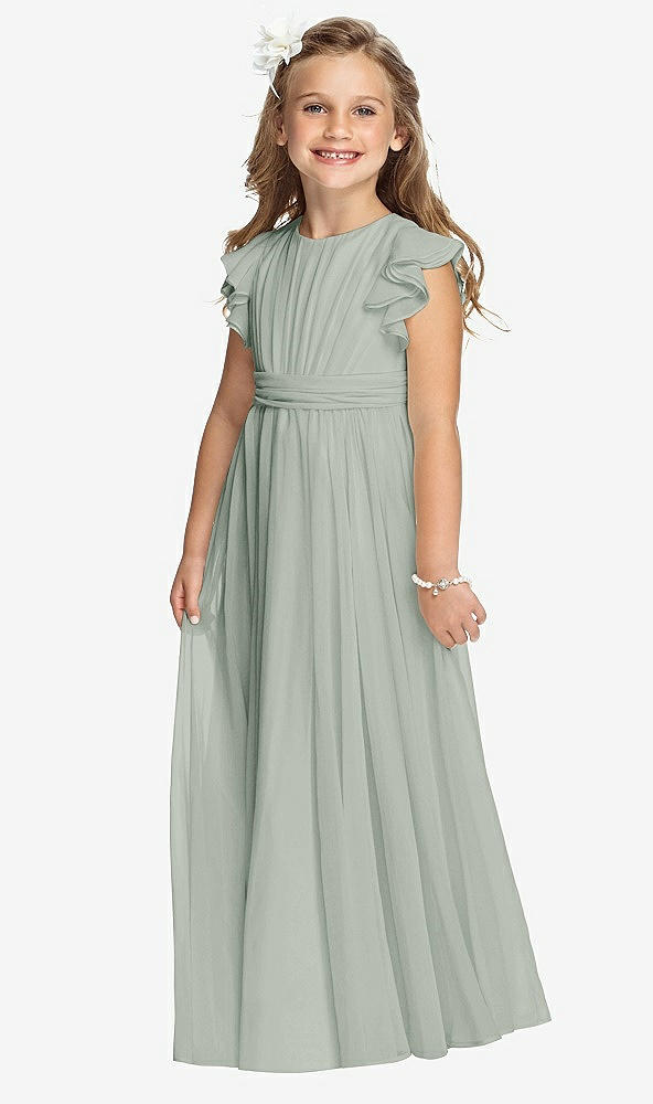 Front View - Willow Green Flower Girl Dress FL4038