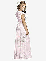 Rear View Thumbnail - Watercolor Print Flower Girl Dress FL4038