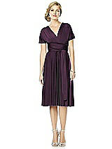 Alt View 1 Thumbnail - Aubergine Twist Wrap Convertible Cocktail Dress