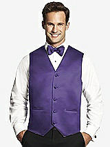 Front View Thumbnail - Regalia - PANTONE Ultra Violet Matte Satin Tuxedo Vests by After Six