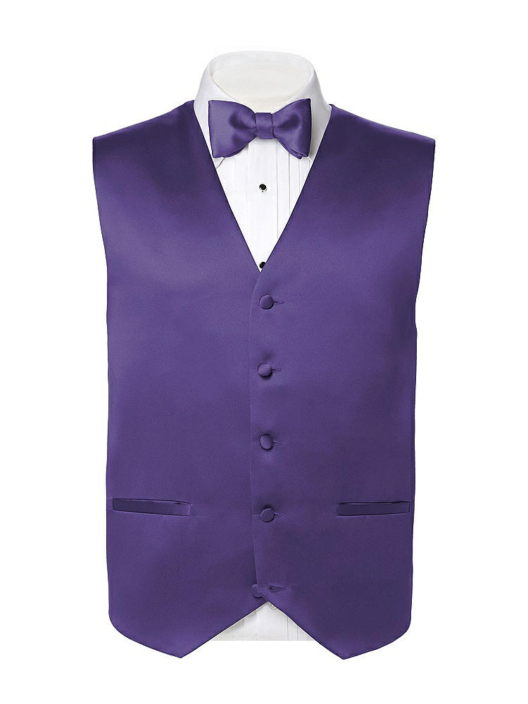 Back View - Regalia - PANTONE Ultra Violet Matte Satin Tuxedo Vests by After Six